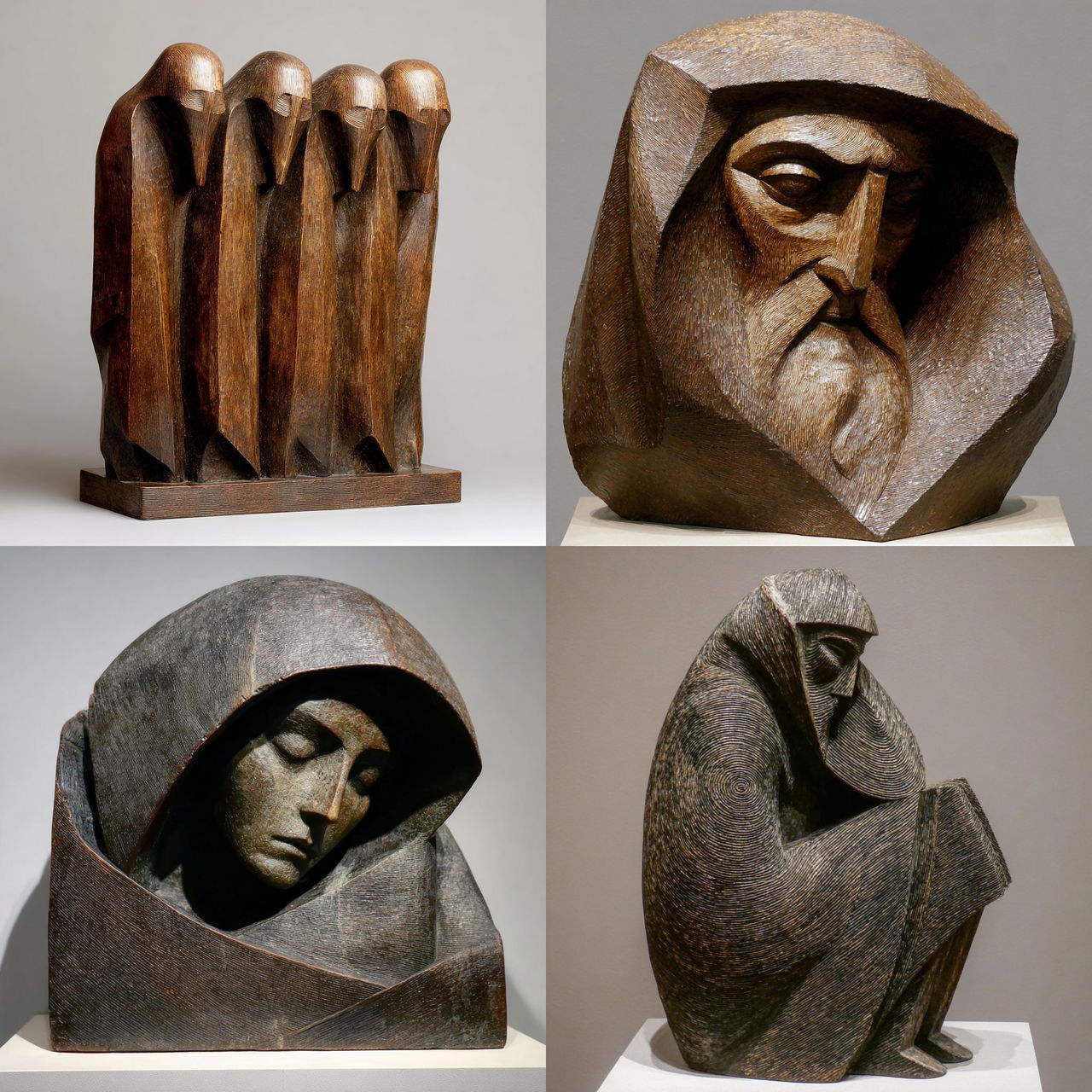 Ernst Barlach style, Midjourney V7, render 1 of 4