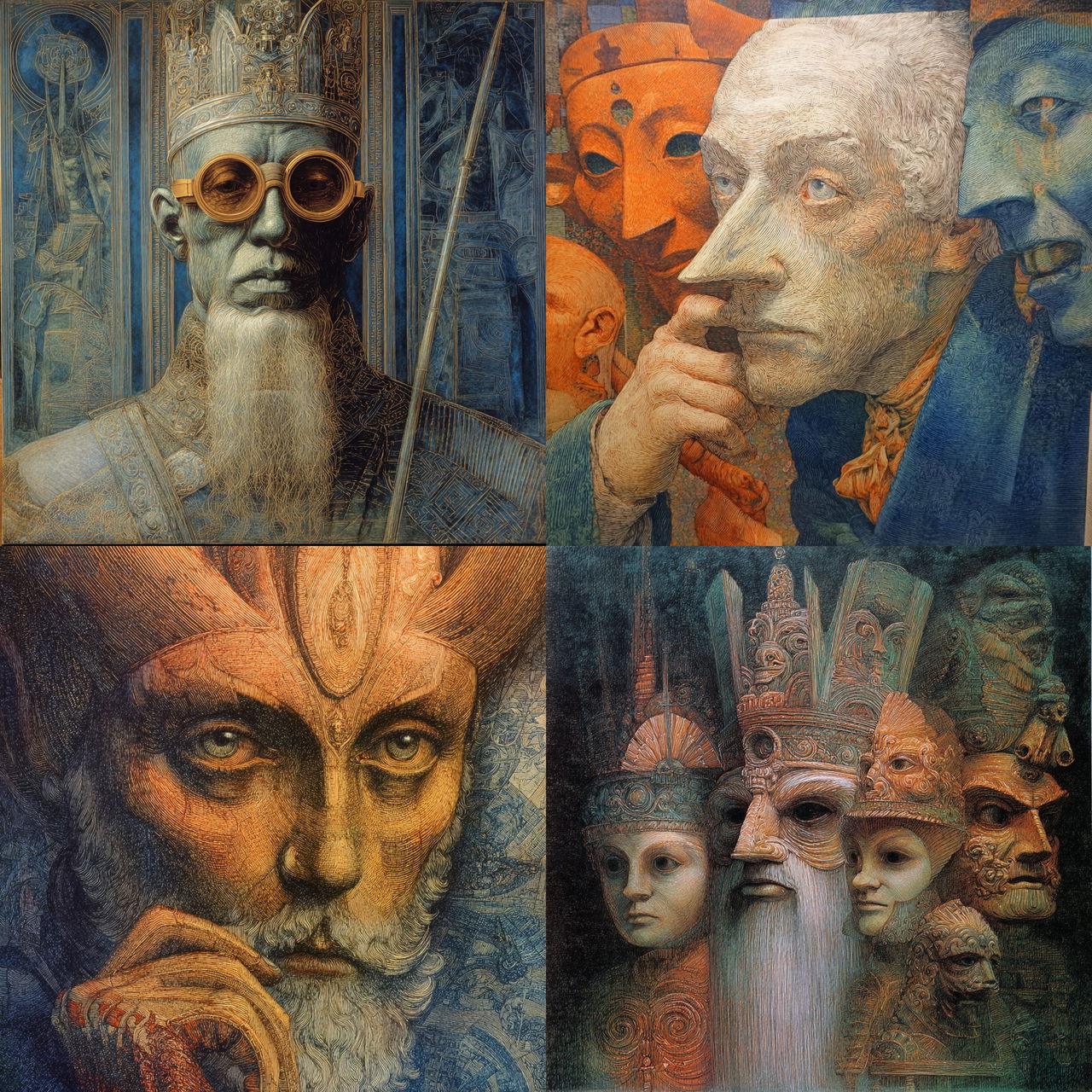 Ernst Fuchs style, Midjourney V7, render 1 of 4