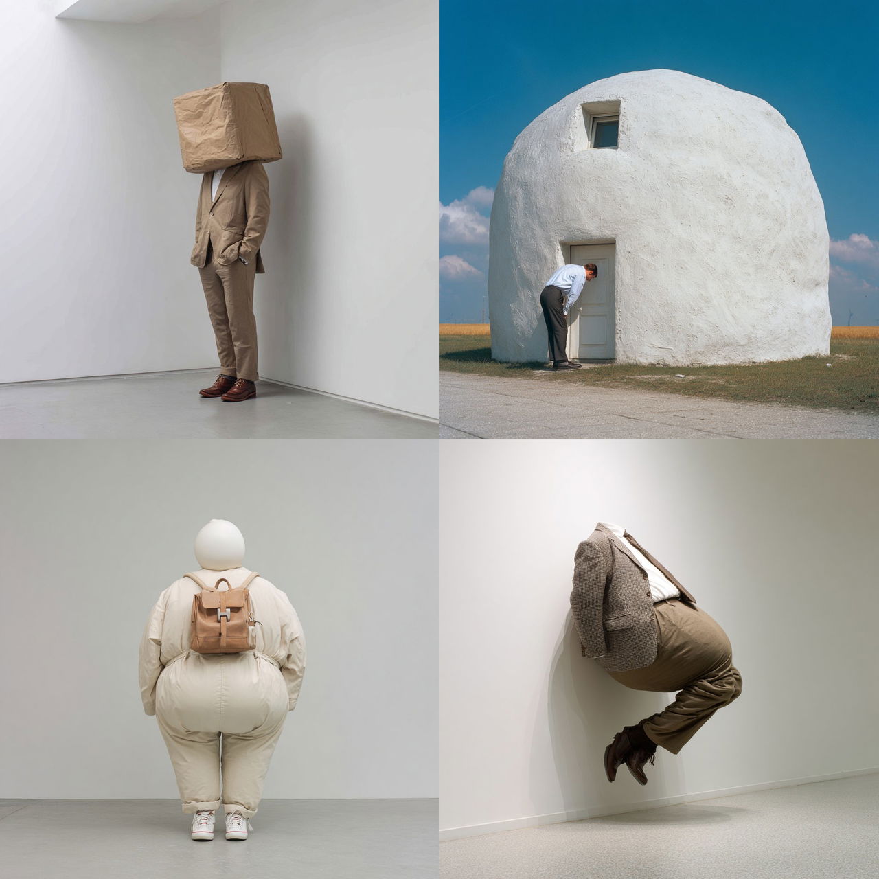 Erwin Wurm style, Midjourney V7, render 1 of 4
