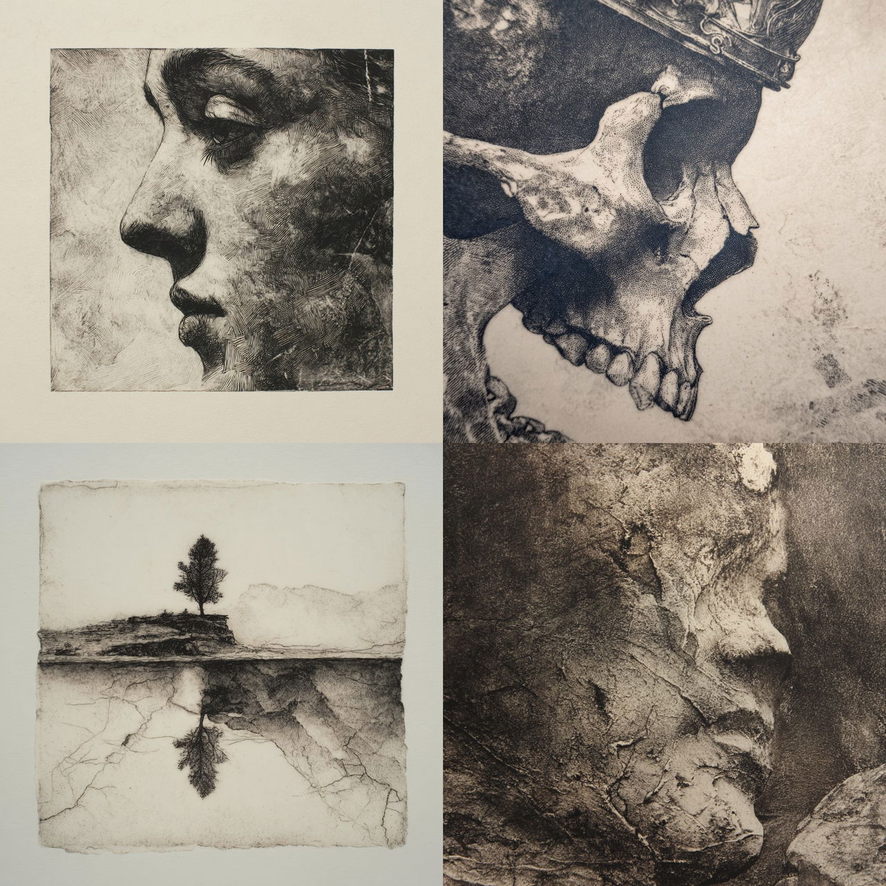 Etching style, Midjourney V7, render 1 of 4