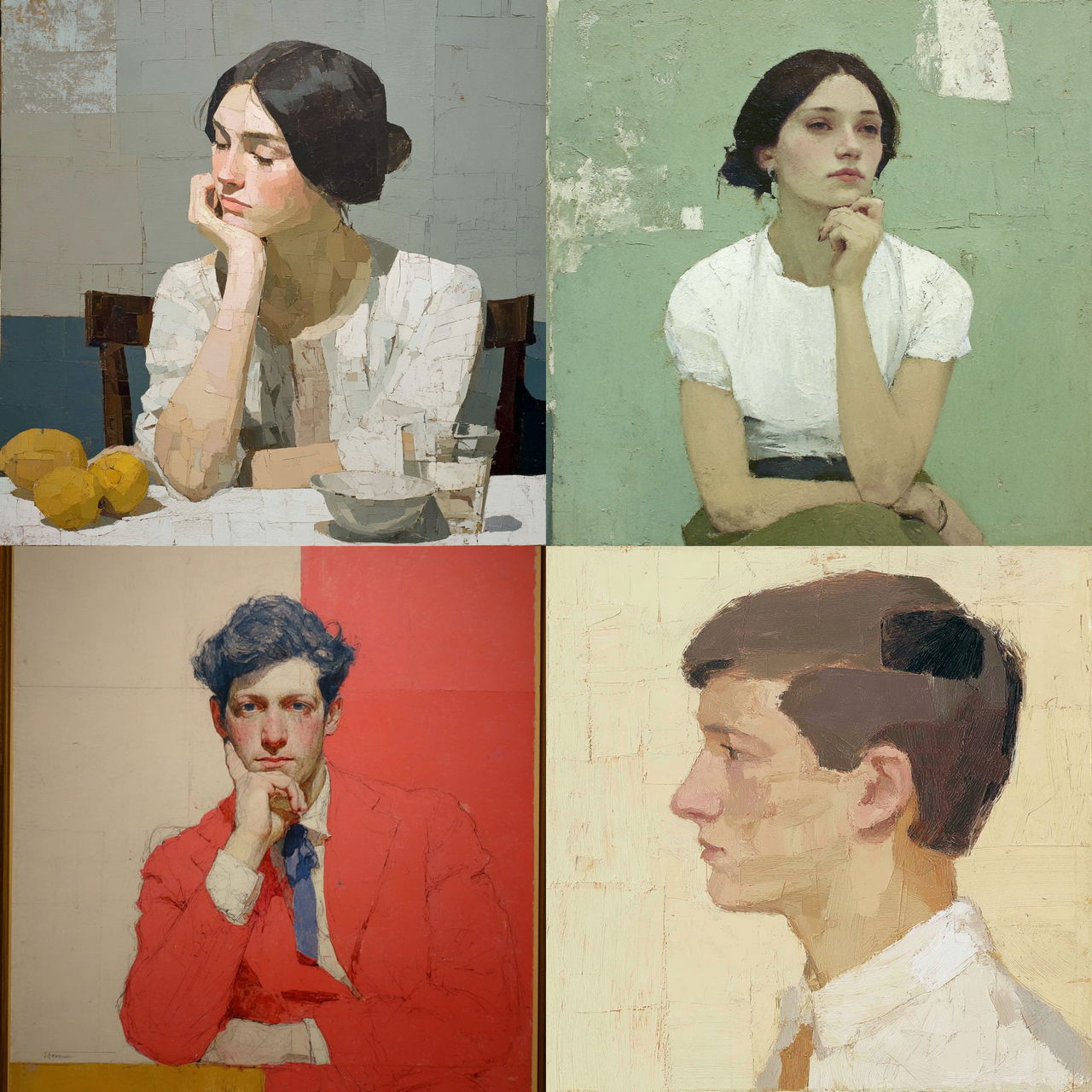 Euan Uglow style, Midjourney V7, render 1 of 4