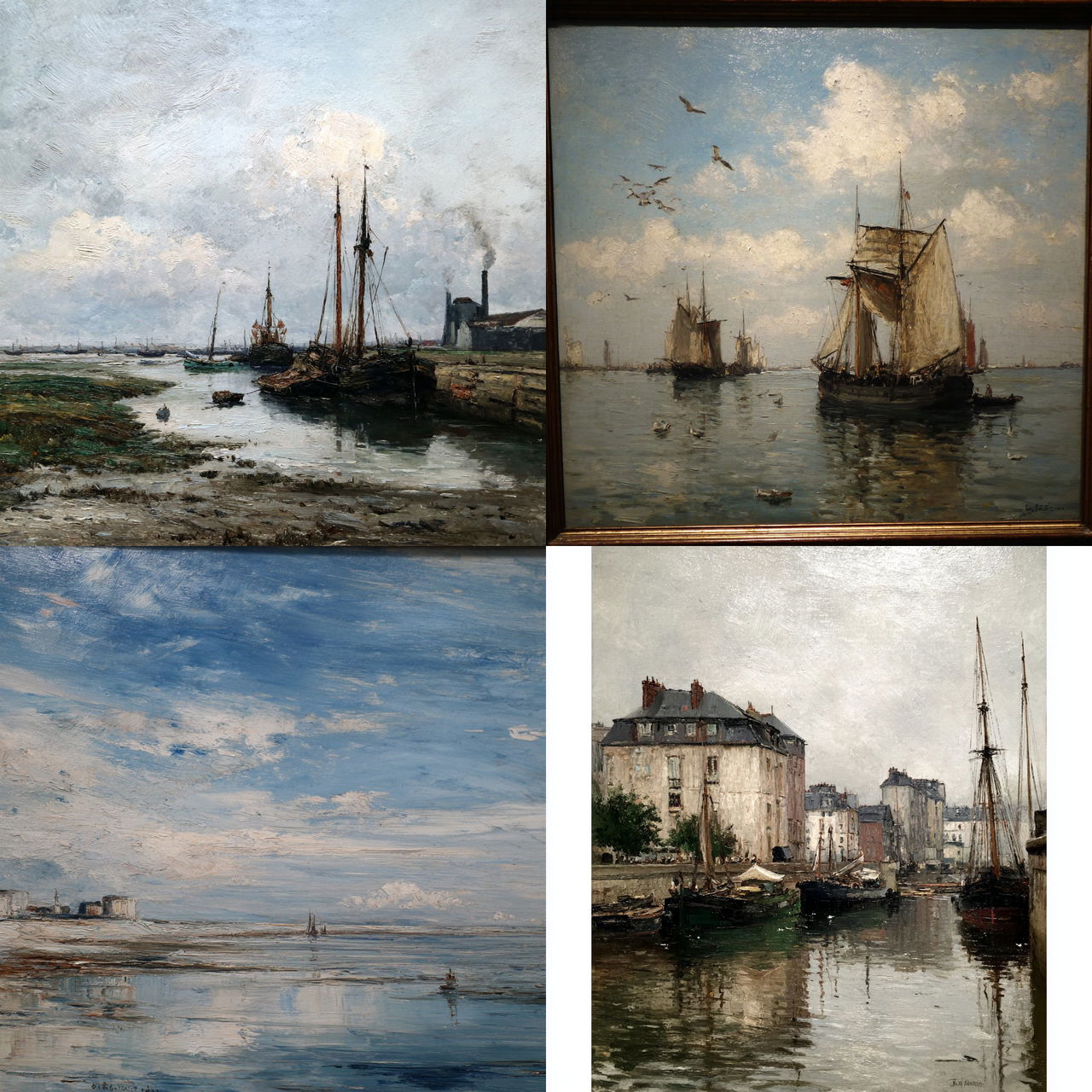 Eugene Boudin style, Midjourney V7, render 1 of 4