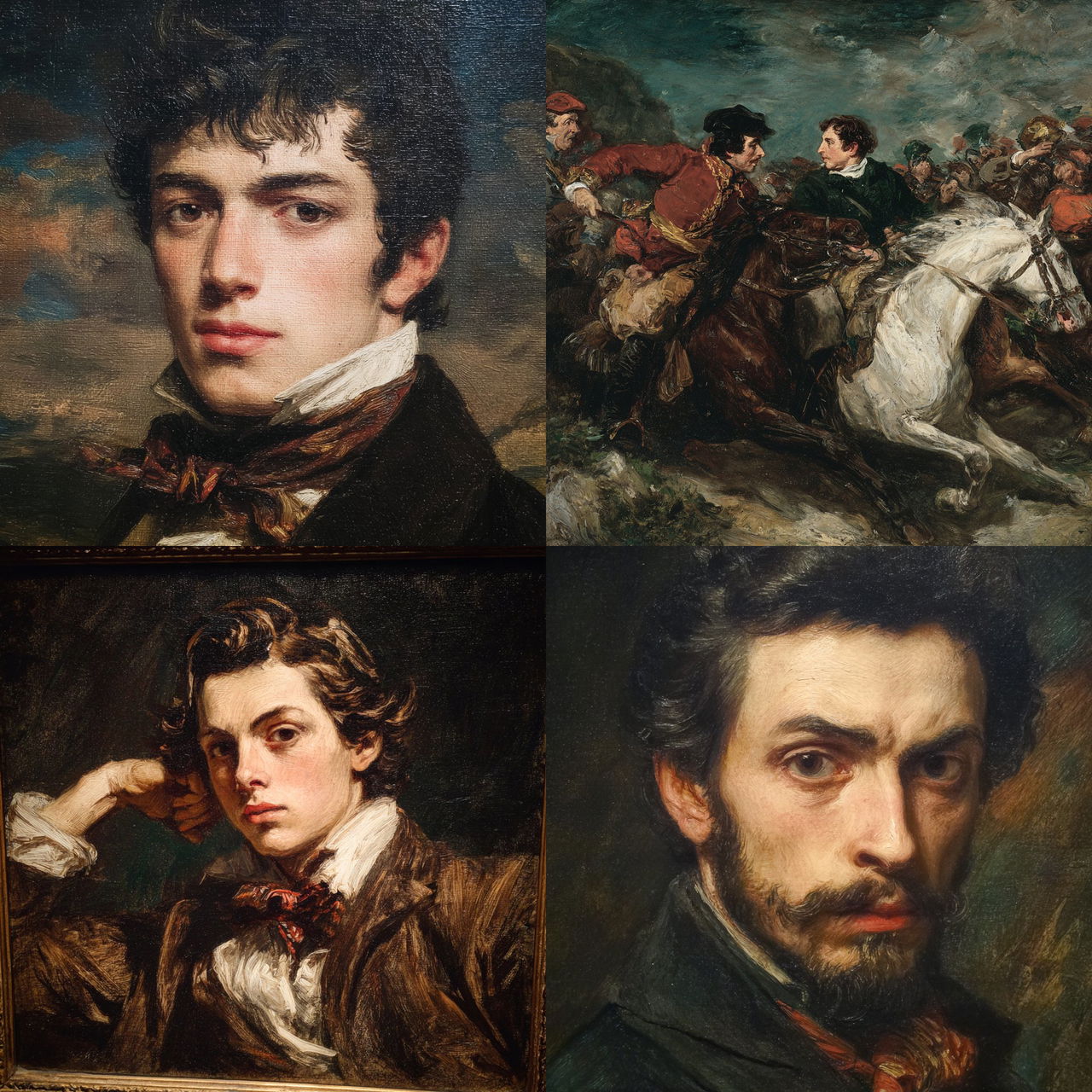 Eugene Delacroix style, Midjourney V7, render 1 of 4