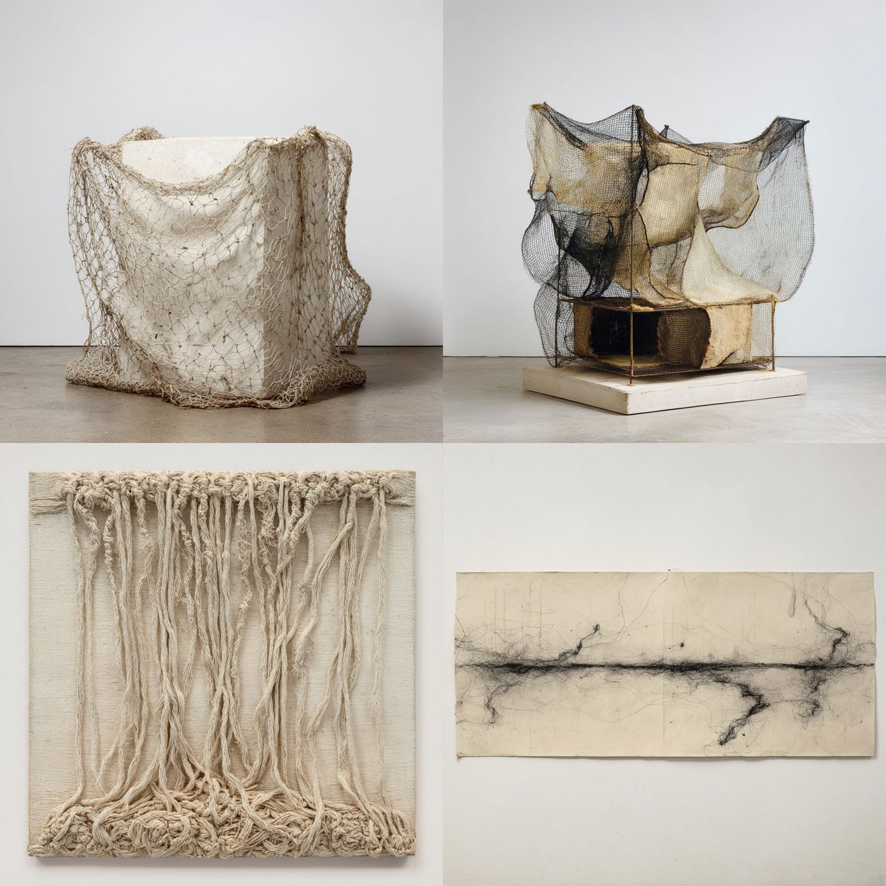 Eva Hesse style, Midjourney V7, render 1 of 4