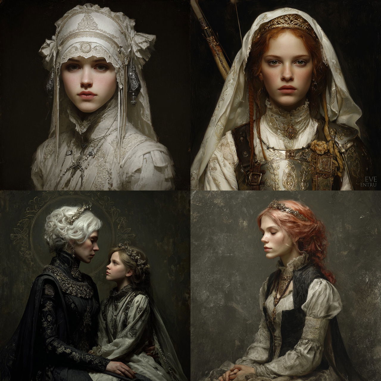 Eve Ventrue style, Midjourney V7, render 1 of 4