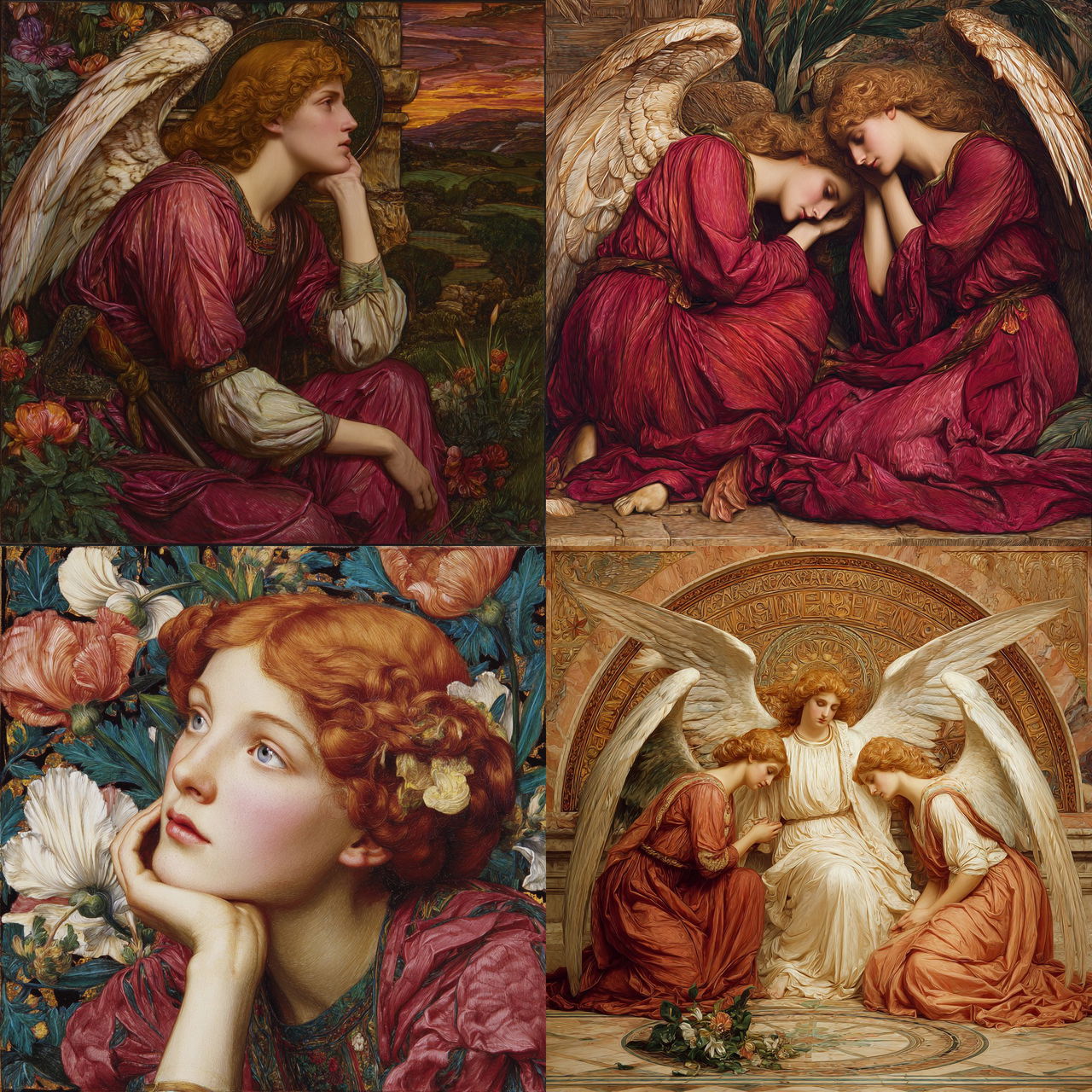 Evelyn De Morgan style, Midjourney V7, render 1 of 4