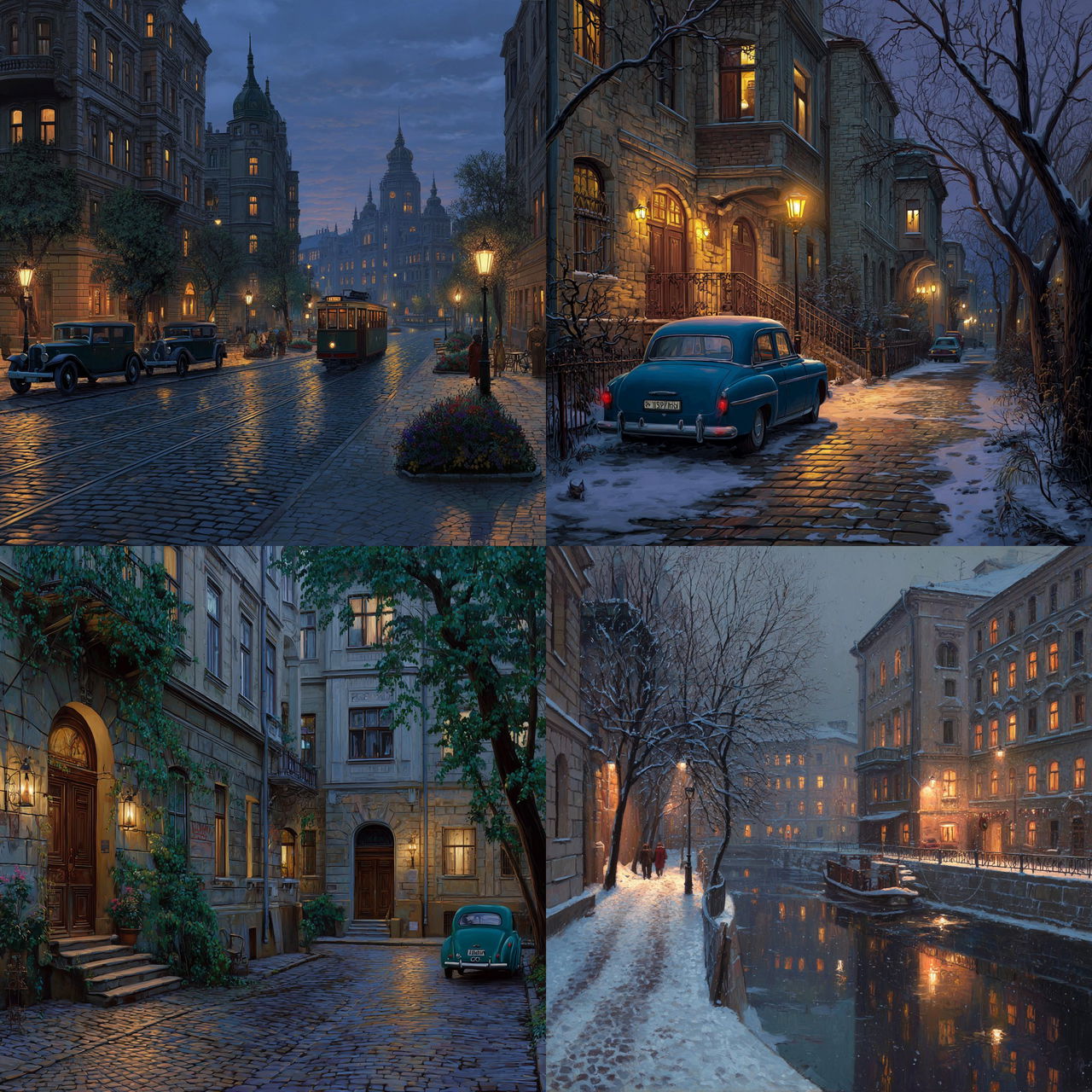 Evgeny Lushpin style, Midjourney V7, render 1 of 4