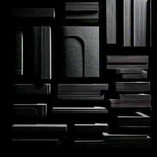 Petroglyphic Brutalism style, Midjourney V7: Midlibrary