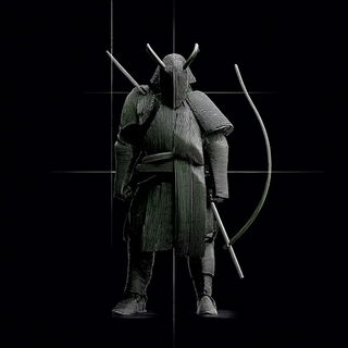 Petroglyphic Brutalism style, Midjourney V7: concept art character design of retropunk steam knight
