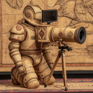 Sepiarch style, Midjourney V7: cinematic shot from sci-fi movie