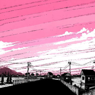 Hatchpunk style, Midjourney V7: realistic landscape photograph of quiet dawn