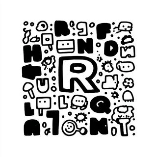 Tiny Titan Ink style, Midjourney V7: typographic composition with large letters