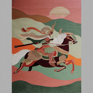 Flamebrocade style, Midjourney V7: classical 18th-century oil painting