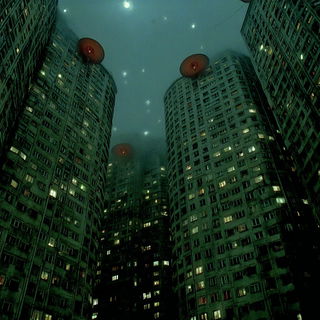 Cinebotanical style, Midjourney V7: megacity with futuristic bioarchitecture