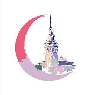 Silver Halide Meadow style, Midjourney V7: bold minimalist logo design for Istanbul city municipal services