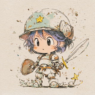 Cloudtail Ornithography style, Midjourney V7: concept art character design of retropunk steam knight