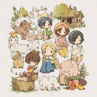 Cloudtail Ornithography style, Midjourney V7: retro fairy-tale illustration