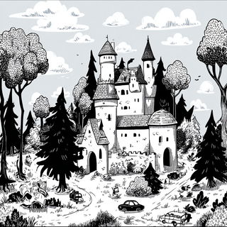 Pulpwing style, Midjourney V7: retro fairy-tale illustration