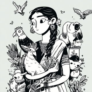 Pulpwing style, Midjourney V7: traditional folk art