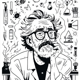 Pulpwing style, Midjourney V7: editorial illustration for popular scientific magazine cover