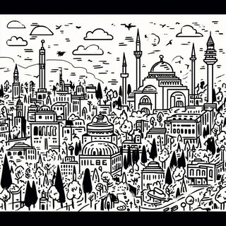 Pulpwing style, Midjourney V7: bold minimalist logo design for Istanbul city municipal services