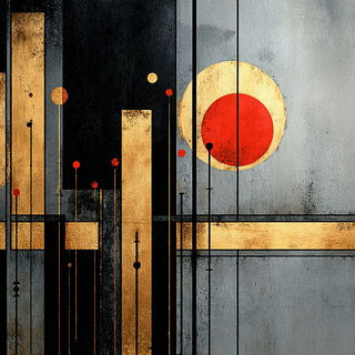 Plasterchromism style, Midjourney V7: abstract 3D render