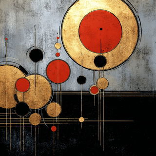 Plasterchromism style, Midjourney V7: creative pattern composition