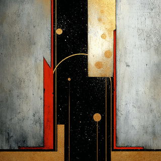Plasterchromism style, Midjourney V7: typographic composition with large letters