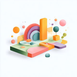 Coralteal Papercosmos style, Midjourney V7: abstract 3D render