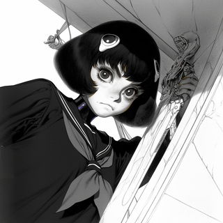 Coralteal Papercosmos style, Midjourney V7: black-and-white manga comic strip