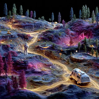 Crystaferric style, Midjourney V7: cinematic shot from sci-fi movie