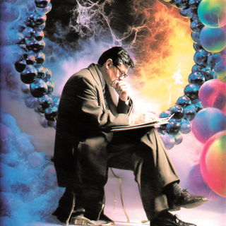 Diffusionalism style, Midjourney V7: editorial illustration for popular scientific magazine cover