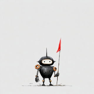 Ashbone Childscale style, Midjourney V7: concept art character design of retropunk steam knight
