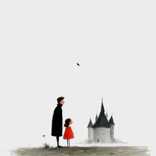 Ashbone Childscale style, Midjourney V7: retro fairy-tale illustration
