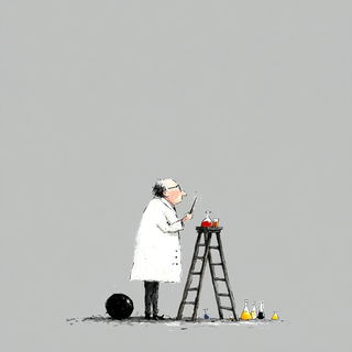 Ashbone Childscale style, Midjourney V7: editorial illustration for popular scientific magazine cover