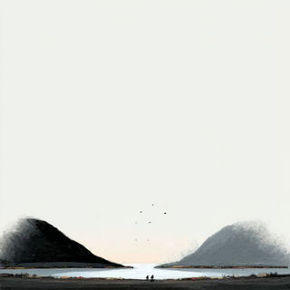 Ashbone Childscale style, Midjourney V7: realistic landscape photograph of quiet dawn