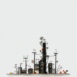 Ashbone Childscale style, Midjourney V7: technical infrastructure blueprint schematics