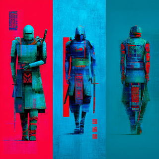Gesticubism style, Midjourney V7: concept art character design of retropunk steam knight