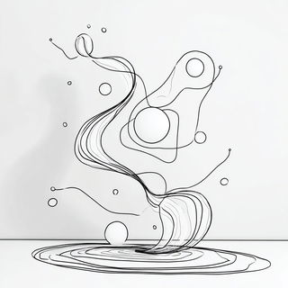 Ink Compass style, Midjourney V7: abstract 3D render