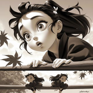 Ink Compass style, Midjourney V7: black-and-white manga comic strip