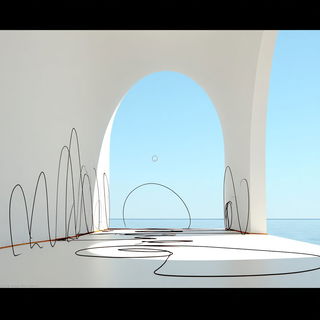 Ink Compass style, Midjourney V7: cinematic shot from sci-fi movie