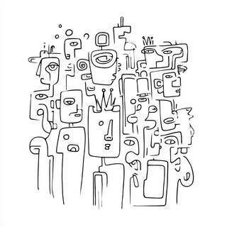 Ink Compass style, Midjourney V7: creative pattern composition