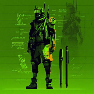 Raincut Protocol style, Midjourney V7: concept art character design of retropunk steam knight