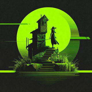 Raincut Protocol style, Midjourney V7: retro fairy-tale illustration