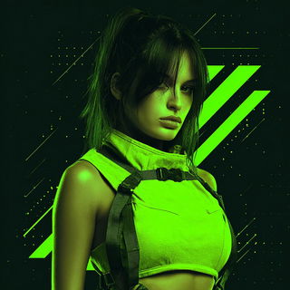 Raincut Protocol style, Midjourney V7: photographic portrait of female protagonist