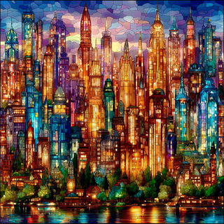 Vesperpane style, Midjourney V7: megacity with futuristic bioarchitecture