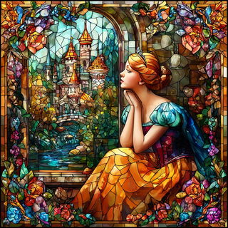 Vesperpane style, Midjourney V7: retro fairy-tale illustration