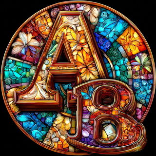 Vesperpane style, Midjourney V7: typographic composition with large letters