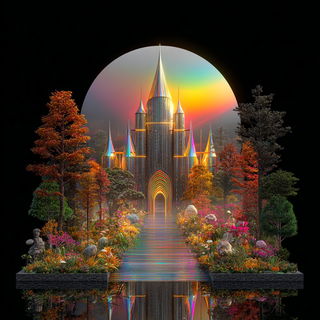 Stratified Mirrorcut style, Midjourney V7: retro fairy-tale illustration