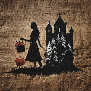 Lampfall Occultation style, Midjourney V7: retro fairy-tale illustration
